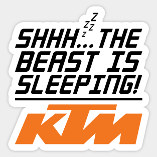 KTM The Beast Is Sleeping Sticker